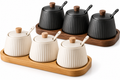Ribbed Condiment & Spice Jar Set