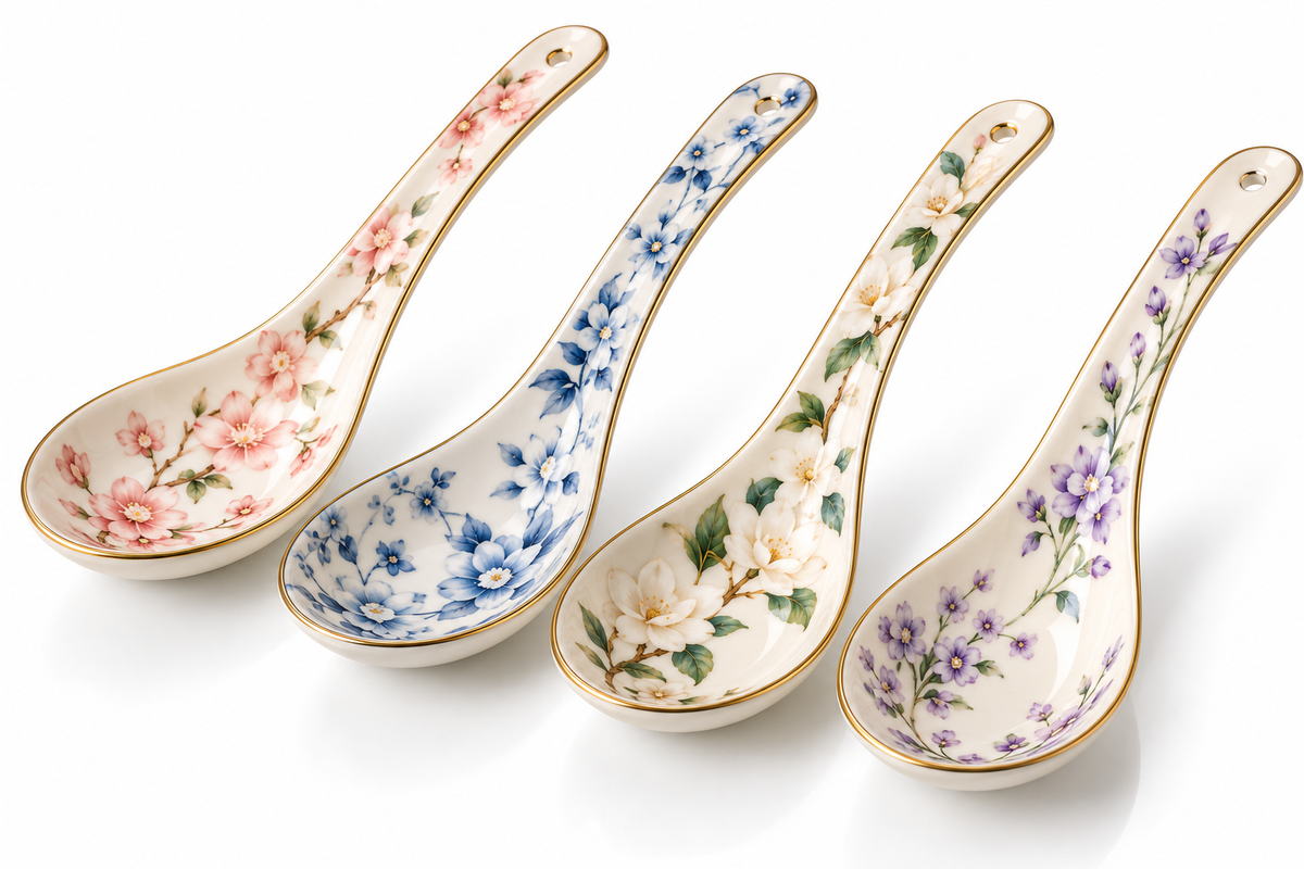 Porcelain Serving Spoon Set