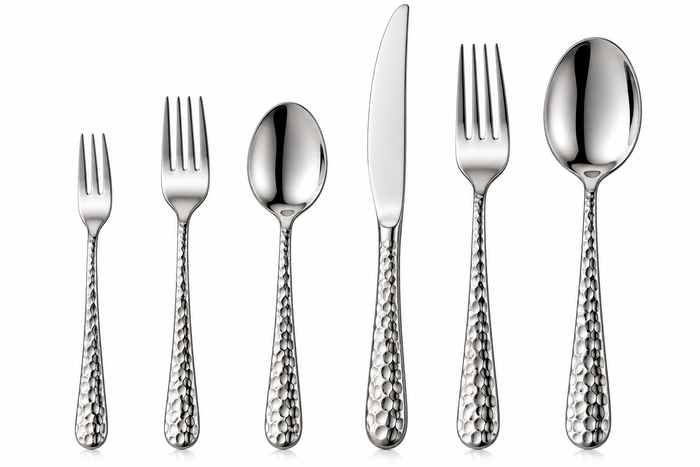 Textured Silver Cutlery