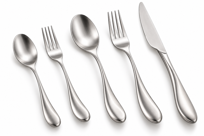Curved Silver Cutlery