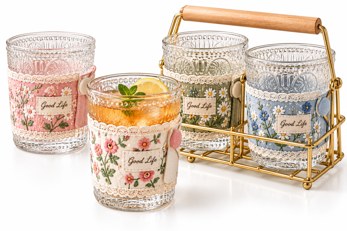 Floral Sleeve Glass