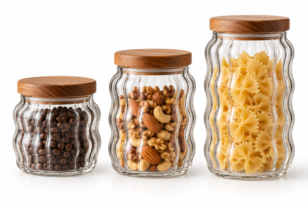 Wavy Storage Jar